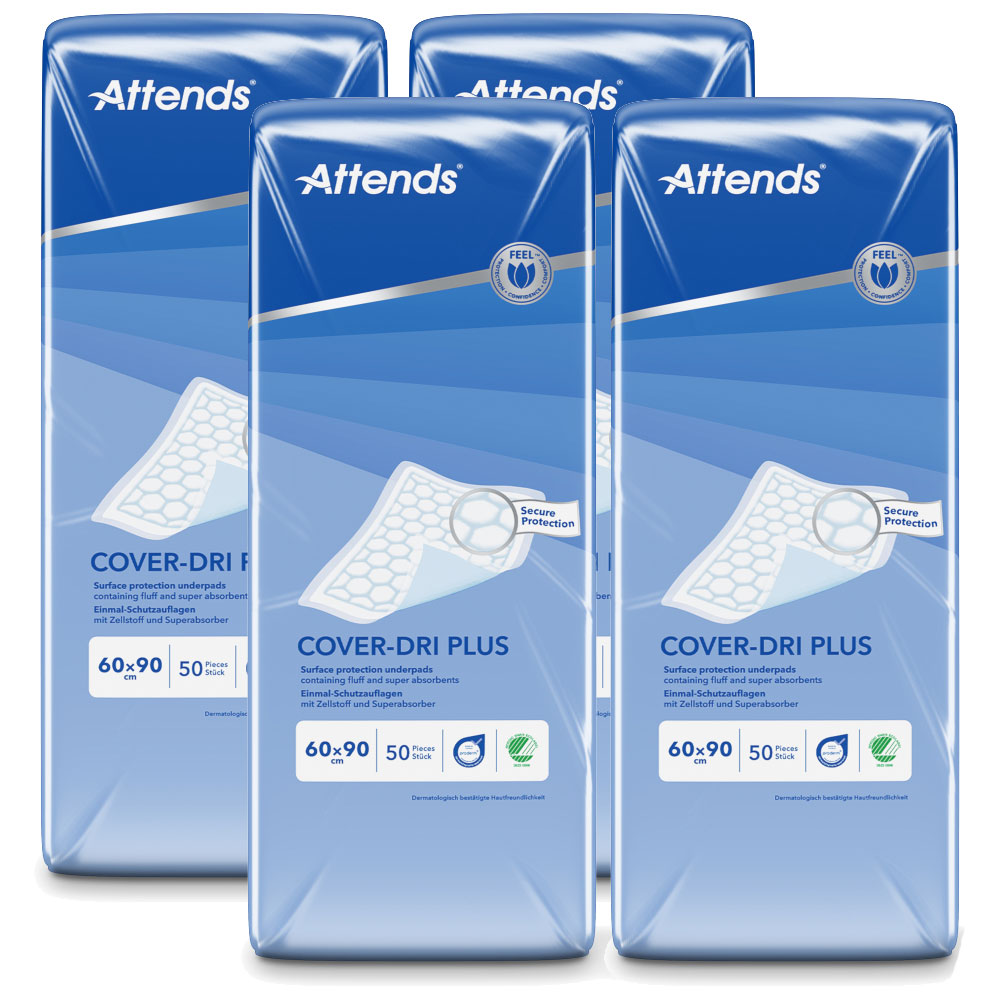 ATTENDS Cover-Dri Plus - Bettschutzeinlagen 60 x 90cm (200 Stück)