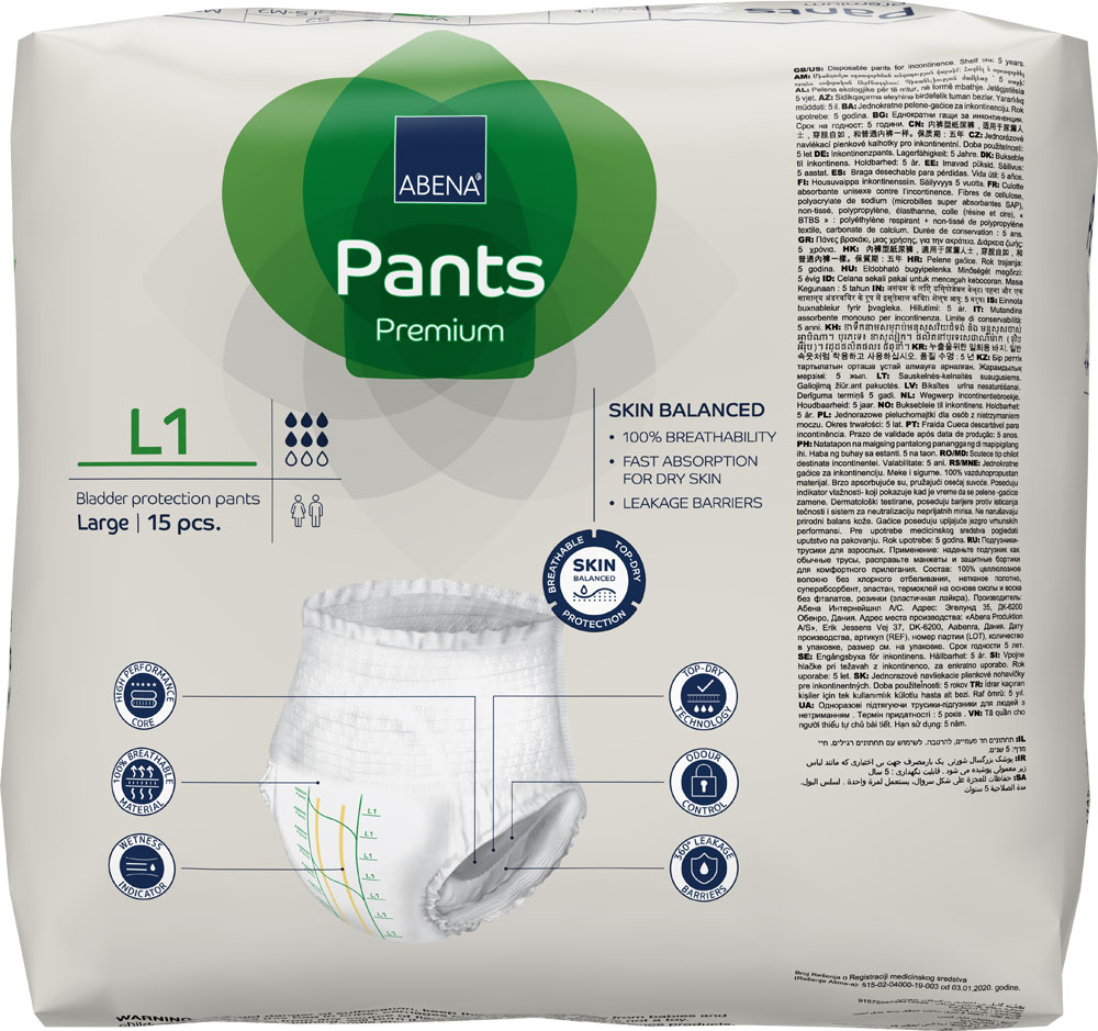 ABENA Pants Premium ZERO Large (L0) Einzelpackung