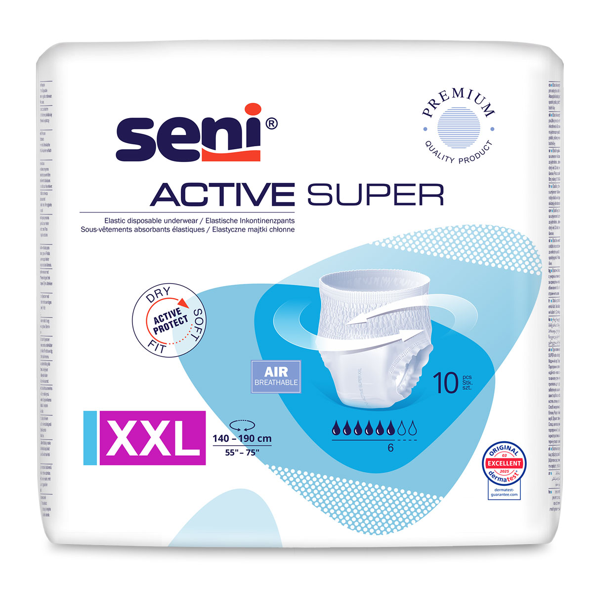 SENI Active PLUS XXL Pants - Inkontinenzpants - 10 Stück Packung