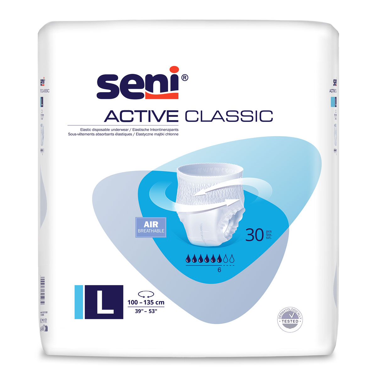 SENI Active CLASSIC Inkontinenzslip Gr. LARGE (3x30 St) Karton