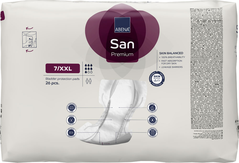 ABENA San PREMIUM 7 XXL - extra große Vorlagen (26 St. Packung)