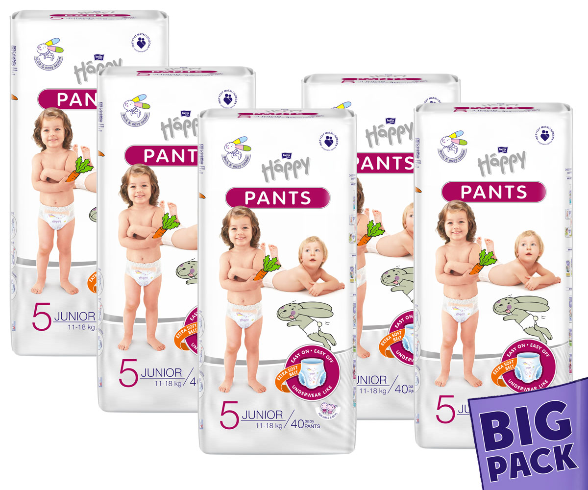 HAPPY Couche bébé pants junior T5 11-18kg x40 - Parapharmacie