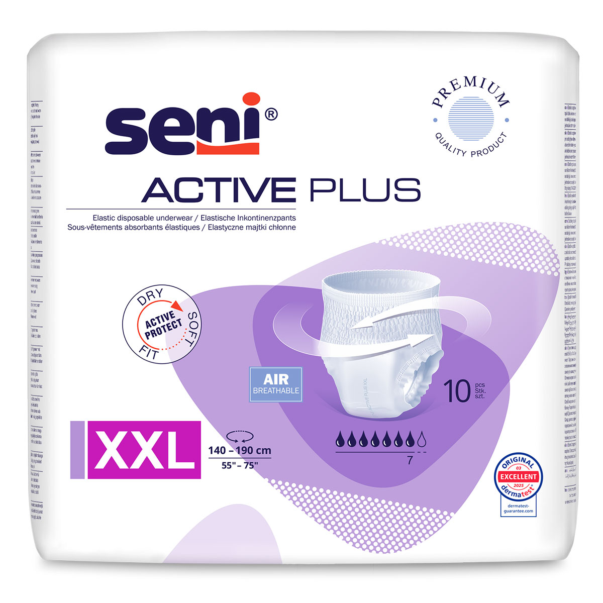 SENI Active PLUS XXL Pants - Inkontinenzpants | 6x10 (60) St. Karton