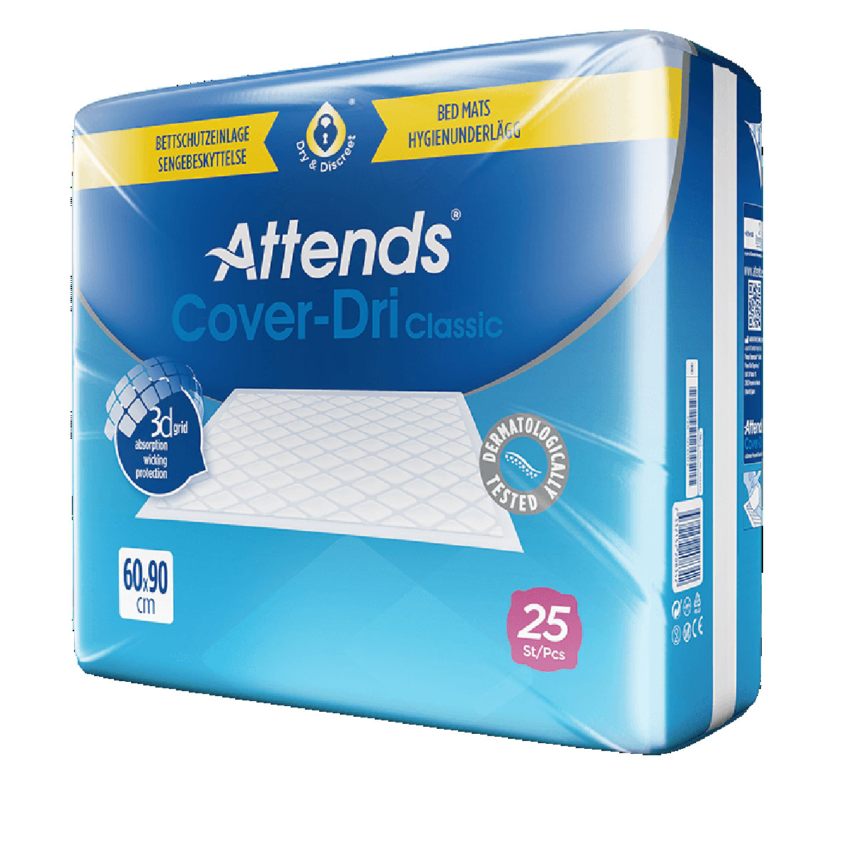 ATTENDS Cover-Dri Classic - Bettschutzeinlagen 60 x 90cm (150 Stück)