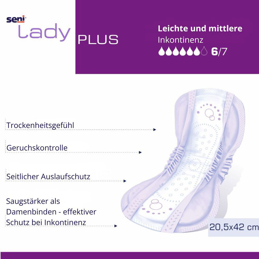 SENI Lady PLUS - 950ml Saugleistung - 15 Stück Pack