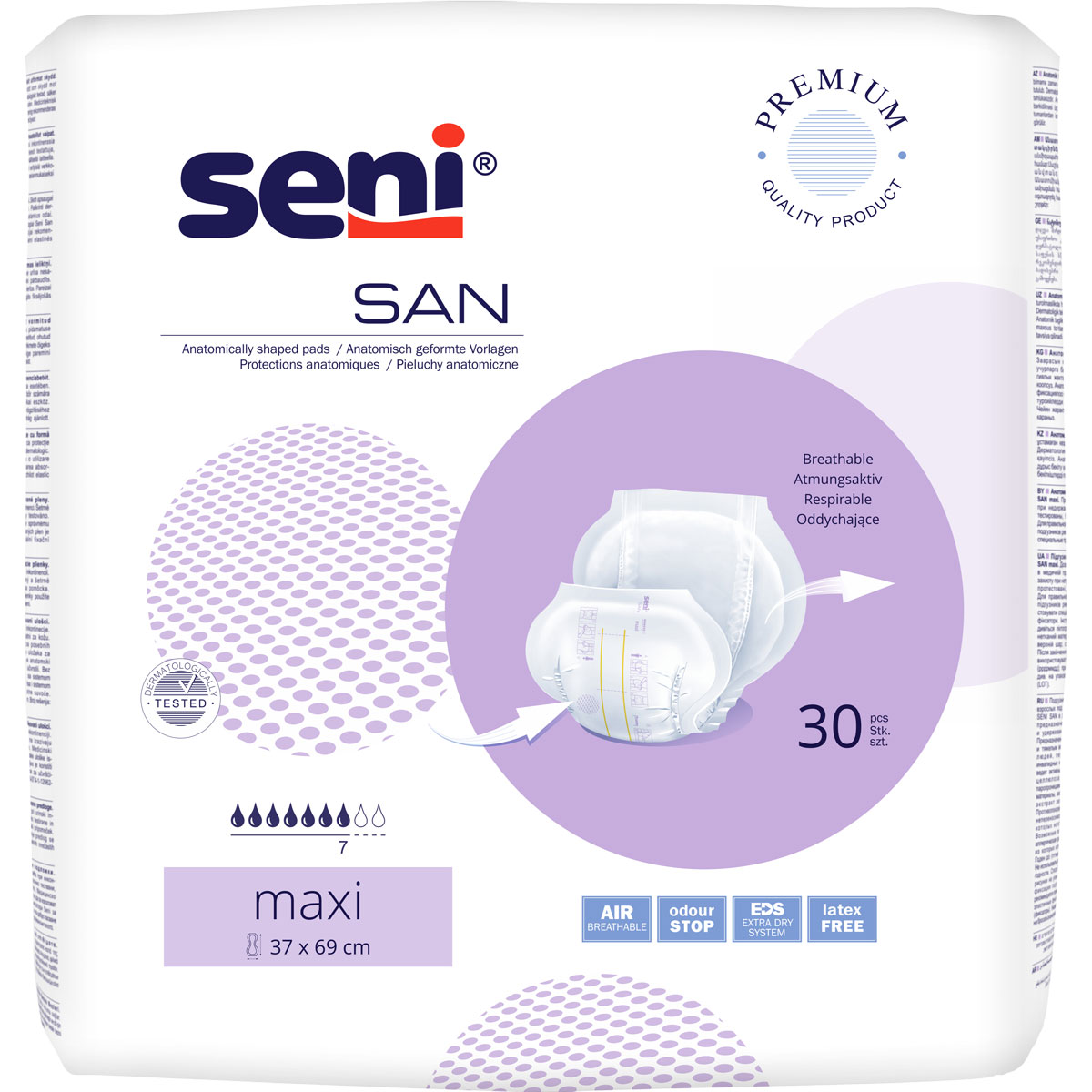 Seni San MAXI - anatomische Vorlagen - 30 StückPackung