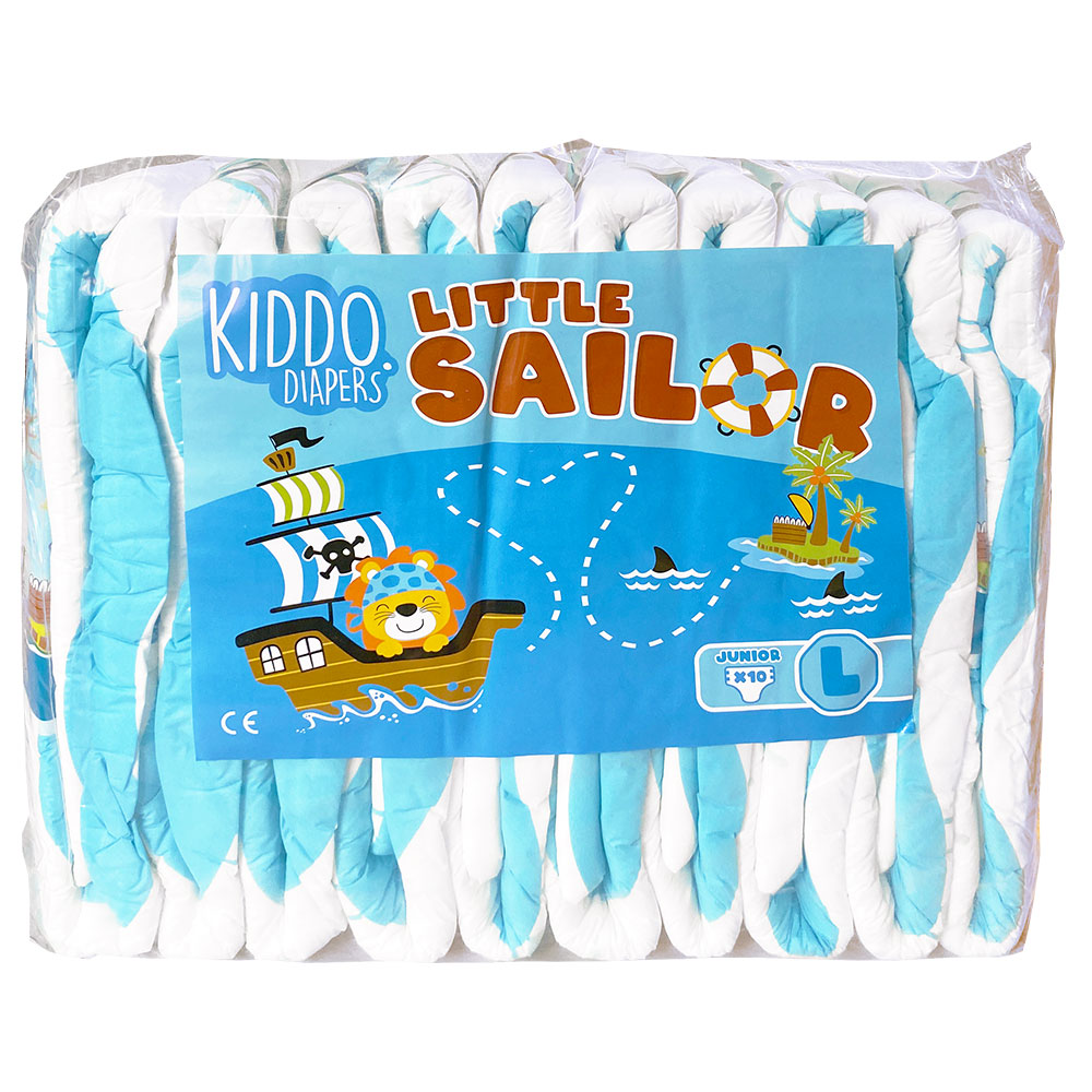 Kiddo Little Sailor - bunte Folienwindeln für Erwachsene - M