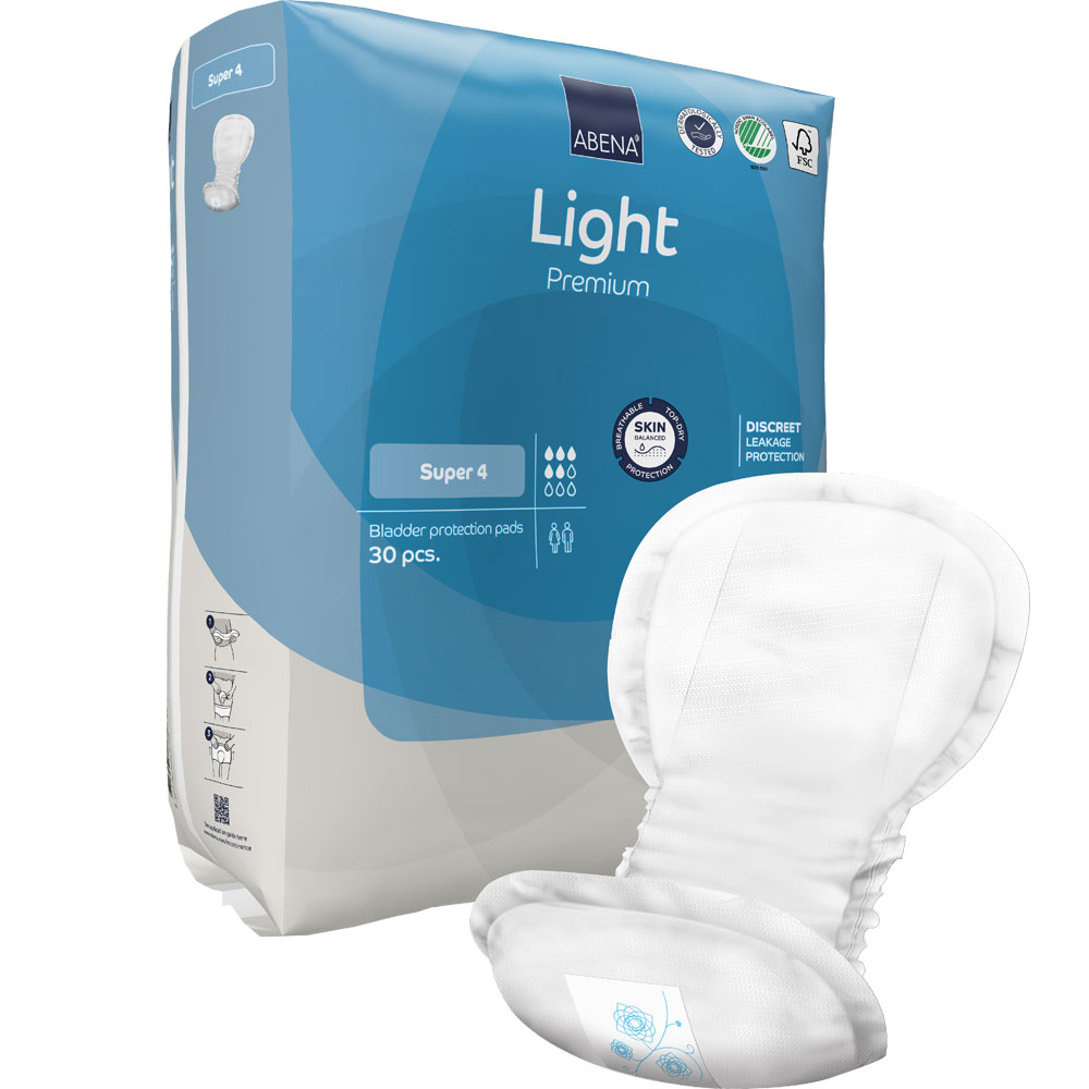 ABENA Light SUPER 4 - Inkontinenzeinlagen für Frauen - 850ml - 30St. Packung