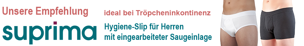 Unsere Empfehlung bei Tröpfcheninkontinenz bei Männern