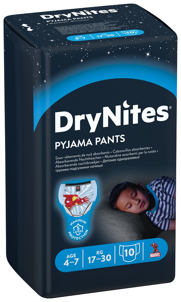 Huggies Dry Nites - Pyama Pants - 17-30 KG für Jungen - Windelpants für  Bettnässer