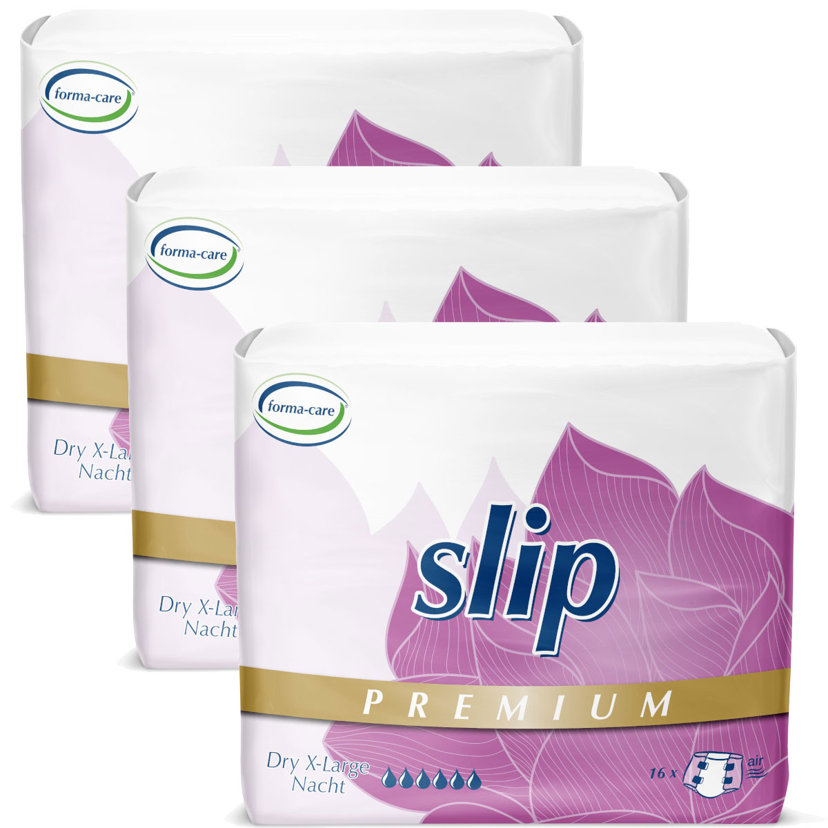 Forma-Care PREMIUM Dry Slip NACHT - X-Large (XL) - 3x16 (48) St. Karton