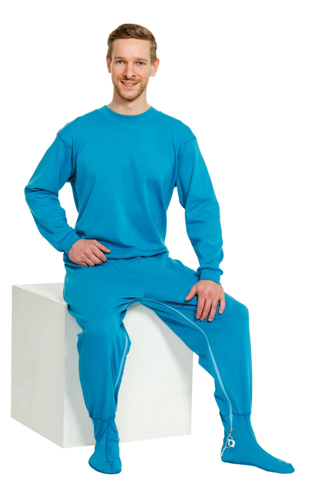 Suprima Pflegeoverall - LANG - mit Fußteil und Rückenreißverschluss, Unisex - 4709 XL