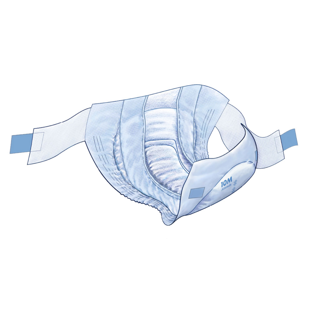 ATTENDS Slip Active 10 - Medium (M) Inkontinenzwindeln 112 (4x28) Stück