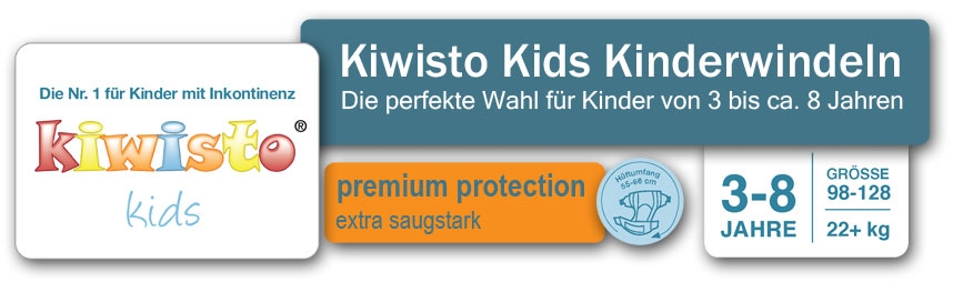 Aus XXL Kinderwindel wird nun die kiwisto Kids Kinderwindeln premium protection.