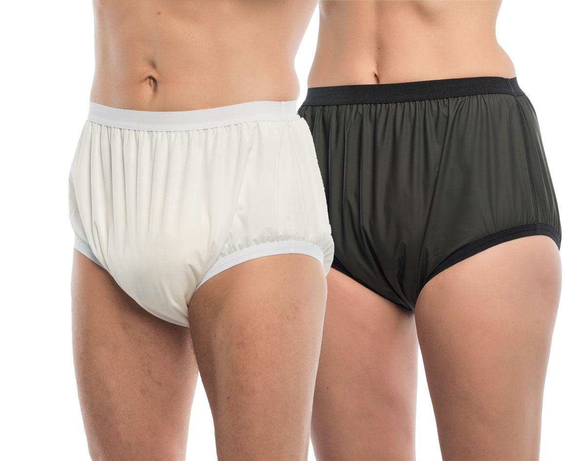 Suprima PU-Inkontinenzhose - Model 1204 - Schlupfform, weiß / anthrazit
