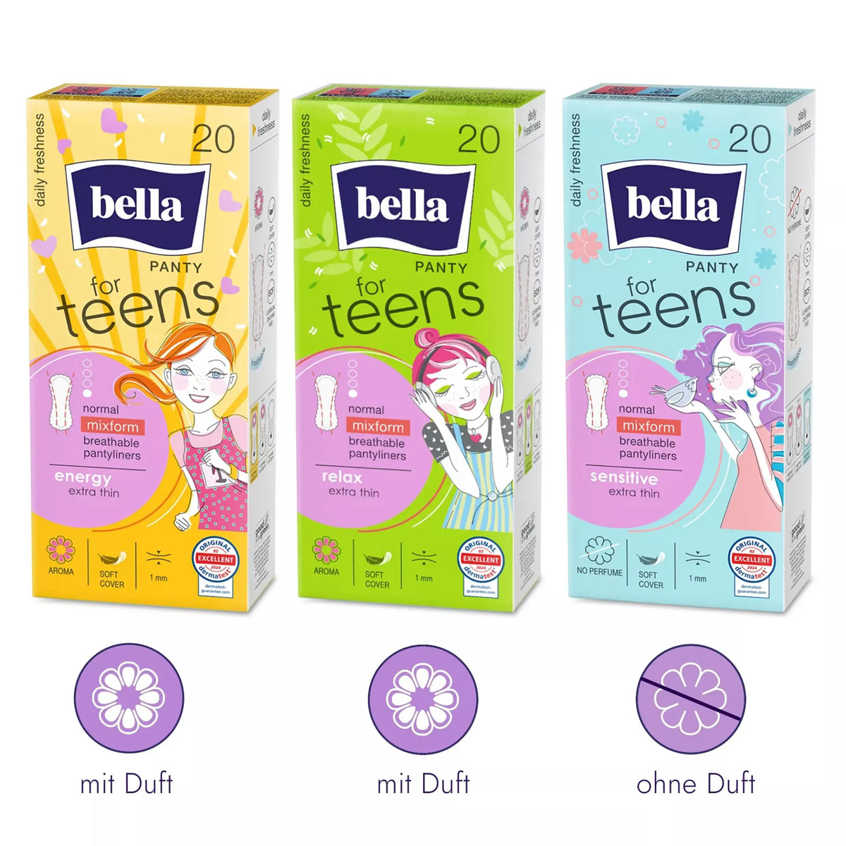 Bella für Teens Slipeinlagen (RELAX) - 20 Stück Pack