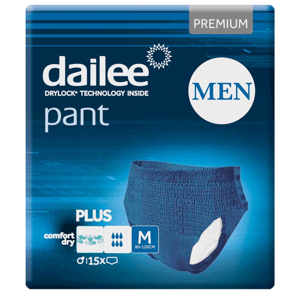 Dailee Pant Men Premium Plus - Medium (M) - 15 St. Pack
